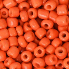 Seed beads 6/0 (4mm) Fiery orange